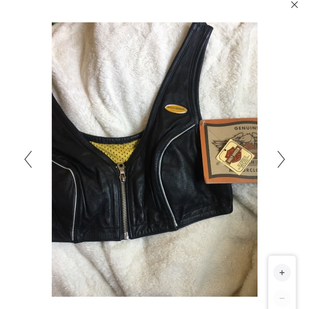 Harley-Davidson Black and Yellow Leather Vest